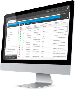 Alemba Service Manager ticket dashboard on desktop screen