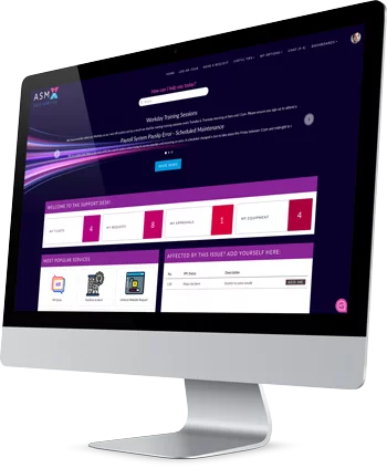 Image of the ASM customer portal on a desktop
