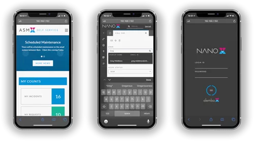 ASM Self-service Portal on a mobile