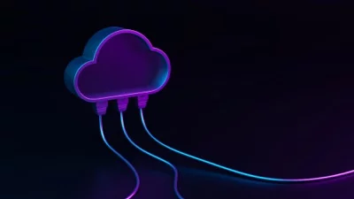 A dloud with ethernet cables