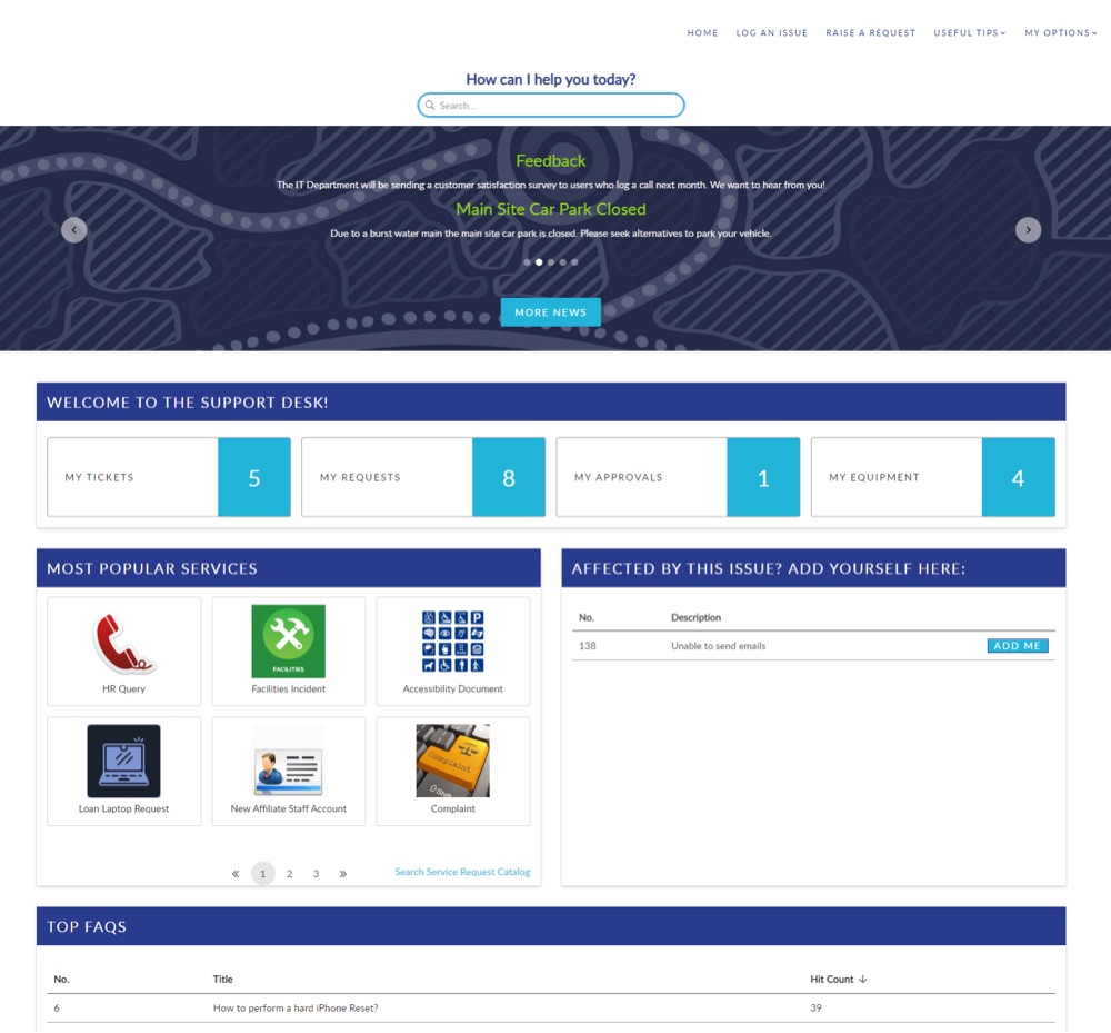 ASM Self-Service Portal