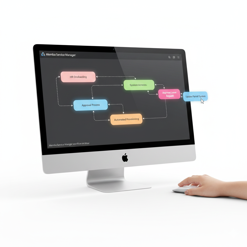Alemba Service Manager workflow on iMac