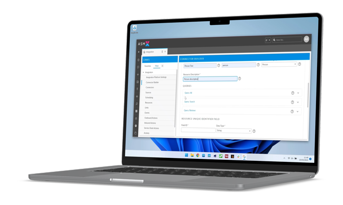 ASM Connector Builder Screen