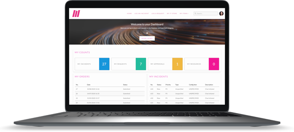 The Alemba Self-service Portal with customised branding