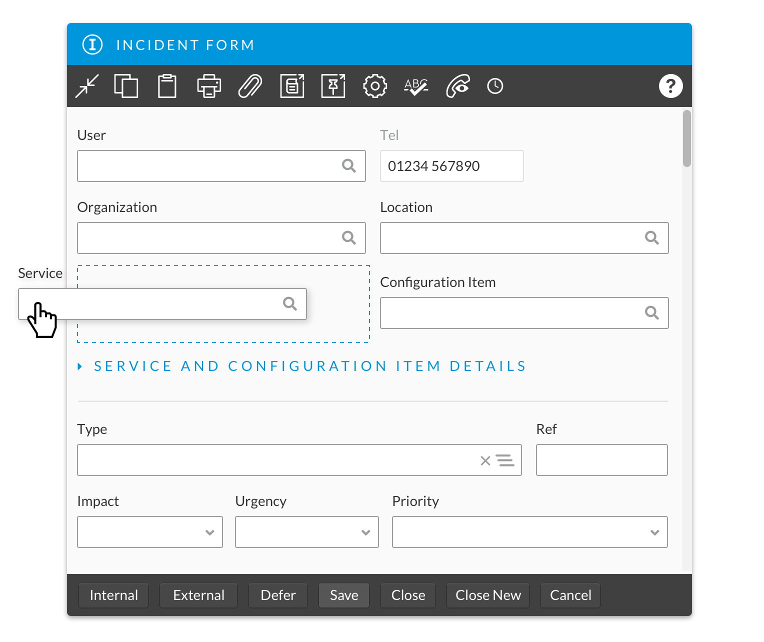 Drag and drop form designer