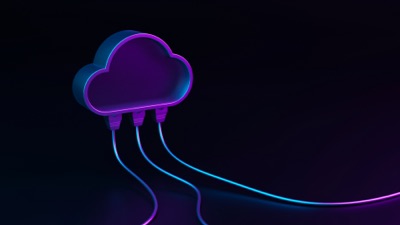 A dloud with ethernet cables